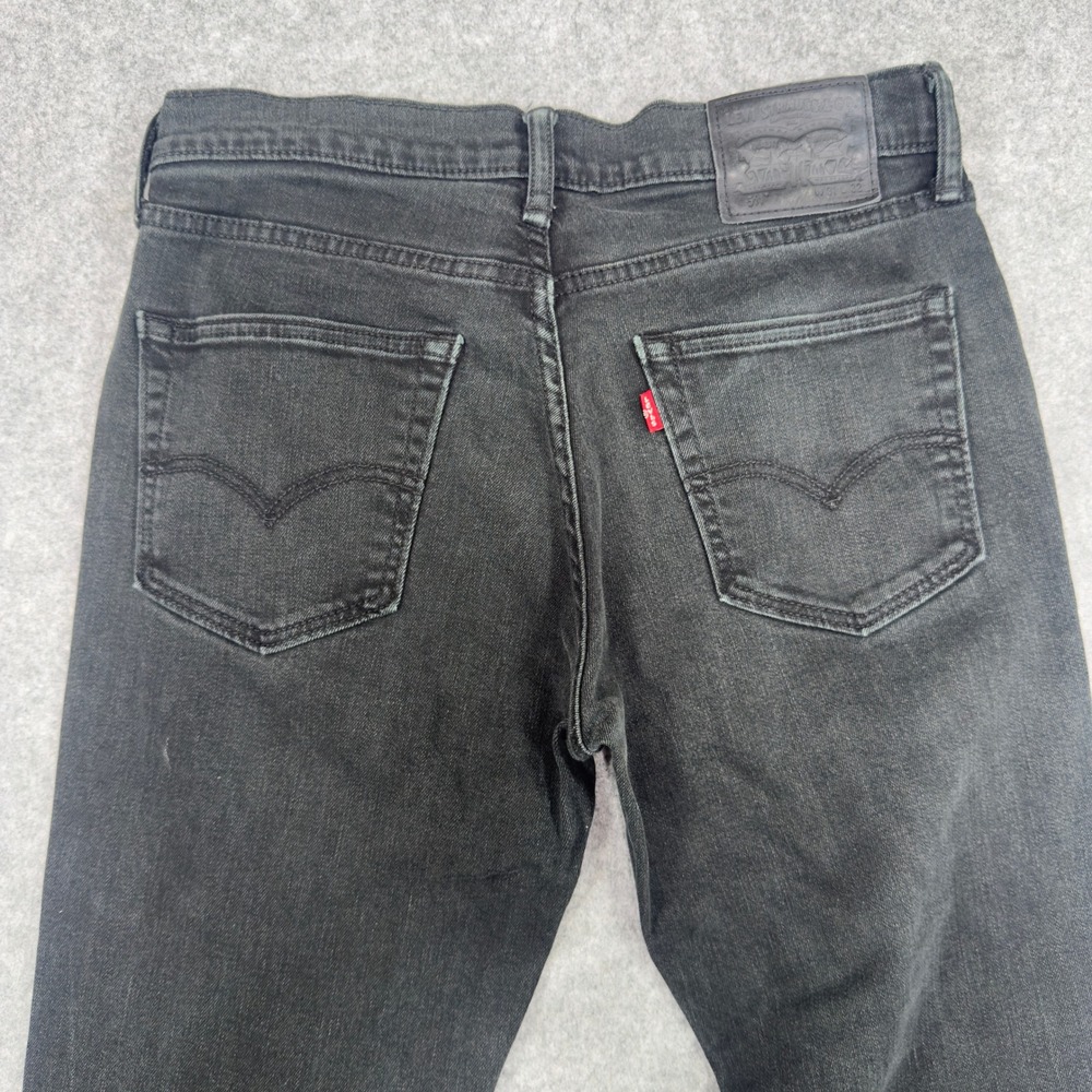 Levis 511 Slim Fit Jeans Mens 31x32 Faded Black Denim Pants 04511-2373 - Picture 4 of 10